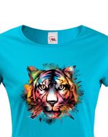 Dámské tričko s potiskem Duhového tygra