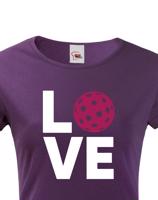 Dámské tričko s potiskem "Florbal love" pro nadšenou florbalistku