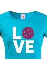 Dámské tričko s potiskem "Florbal love" pro nadšenou florbalistku