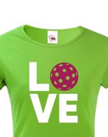 Dámské tričko s potiskem "Florbal love" pro nadšenou florbalistku