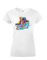 Dámské tričko s potiskem Groot a Rocket  - ideální dárek pro fanoušky Marvel