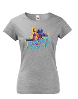 Dámské tričko s potiskem Groot a Rocket  - ideální dárek pro fanoušky Marvel