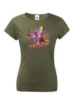 Dámské tričko s potiskem Groot - ideální dárek pro fanoušky Marvel