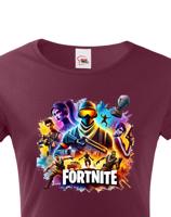 Dámské tričko s potiskem hry Fortnite - ideální pro hráčky
