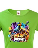 Dámské tričko s potiskem hry Fortnite - ideální pro hráčky