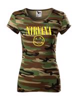 Dámské tričko s potiskem hudební skupiny Nirvana - tričko pro fanoušky Nirvana