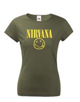Dámské tričko s potiskem hudební skupiny Nirvana - tričko pro fanoušky Nirvana