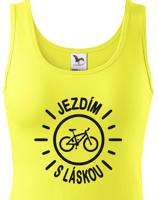 Dámské tričko s potiskem Jezdím s láskou - tričko pro cyklistky