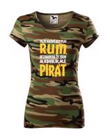 Dámské tričko s potiskem Jsem pirát piju rum - vodácké triko