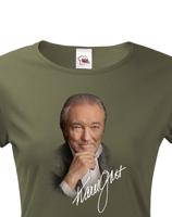 Dámské tričko s potiskem Karla Gotta