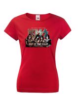 Dámské tričko s potiskem Kiss - parádní tričko s potiskem metalové skupiny Kiss