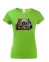 Dámské tričko s potiskem Kiss - parádní tričko s potiskem metalové skupiny Kiss