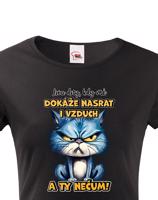 Dámské tričko s potiskem Kočky - nečum - dárek na narozeniny nebo Vánoce