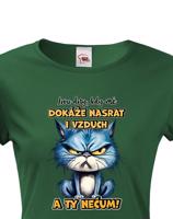 Dámské tričko s potiskem Kočky - nečum - dárek na narozeniny nebo Vánoce