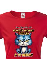 Dámské tričko s potiskem Kočky - nečum - dárek na narozeniny nebo Vánoce