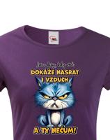 Dámské tričko s potiskem Kočky - nečum - dárek na narozeniny nebo Vánoce