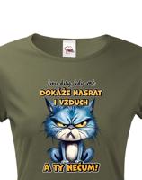 Dámské tričko s potiskem Kočky - nečum - dárek na narozeniny nebo Vánoce