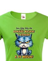 Dámské tričko s potiskem Kočky - nečum - dárek na narozeniny nebo Vánoce