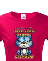 Dámské tričko s potiskem Kočky - nečum - dárek na narozeniny nebo Vánoce