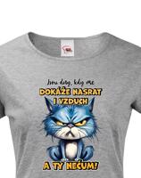 Dámské tričko s potiskem Kočky - nečum - dárek na narozeniny nebo Vánoce