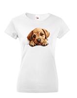Dámské tričko s potiskem Labrador - vtipné tričko
