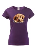 Dámské tričko s potiskem Labrador - vtipné tričko