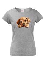 Dámské tričko s potiskem Labrador - vtipné tričko