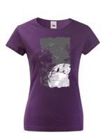Dámské tričko s potiskem lesa a tmy - tričko pro nadšence přírody