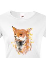 Dámské tričko s potiskem lišky - skvělý dárek pro milovníka zvířat