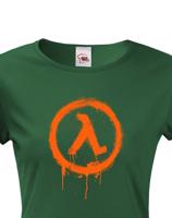 Dámské tričko s potiskem loga ze hry Half-life, Rise and shine