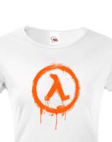 Dámské tričko s potiskem loga ze hry Half-life, Rise and shine