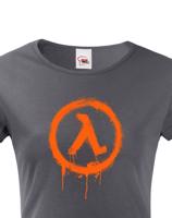 Dámské tričko s potiskem loga ze hry Half-life, Rise and shine