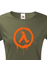 Dámské tričko s potiskem loga ze hry Half-life, Rise and shine