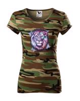 Dámské tričko s potiskem lva - dárek pro milovníky lva