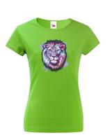 Dámské tričko s potiskem lva - dárek pro milovníky lva