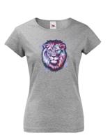 Dámské tričko s potiskem lva - dárek pro milovníky lva