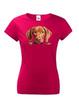 Dámské tričko s potiskem Maďarský ohař -  tričko pro milovníky psů