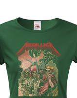 Dámské tričko s potiskem metalové kapely Metallica - parádní tričko s kvalitním potiskem