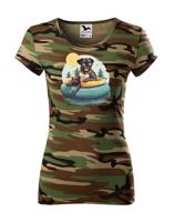 Dámské tričko s potiskem mopsíku - vtipné tričko