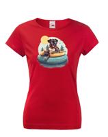 Dámské tričko s potiskem mopsíku - vtipné tričko
