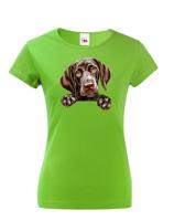 Dámské tričko s potiskem Německý krátkosrstý ohař - vtipné tričko