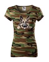 Dámské tričko s potiskem Německý ovčák -  tričko pro milovníky psů