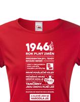 Dámské tričko s potiskem Newspaper k 80. narozeninám