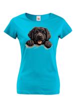 Dámské tričko s potiskem Novofundlandský pes -  tričko pro milovníky psů