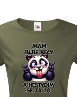 Dámské tričko s potiskem Pandy - mám debilní kecy - dárek na narozeniny nebo Vánoce