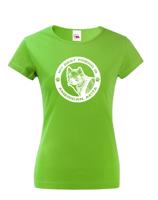 Dámské tričko s potiskem plemene American Akita kulatý motiv - pro milovníky psů