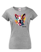 Dámské tričko s potiskem plemene Bulteriér s volitelným jménem