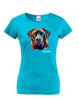 Dámské tričko s potiskem plemene Cane Corso s volitelným jménem
