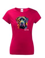 Dámské tričko s potiskem plemene Cane Corso s volitelným jménem