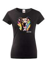 Dámské tričko s potiskem plemene Italský chrtík s volitelným jménem